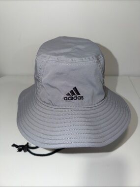 adidas OS Charcoal Gray Aeroready Anywhere Boonie Drawstring Hat